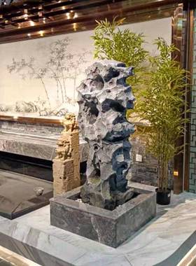 物博仿真太湖石装饰摆件落地玻璃馆钢假仿真太湖山造景石拍摄拍照