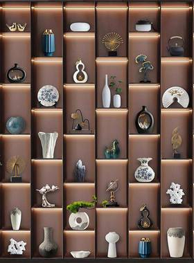 新中品式摆件轻奢柜客酒家居饰品电视柜10274248办公室厅软装工艺