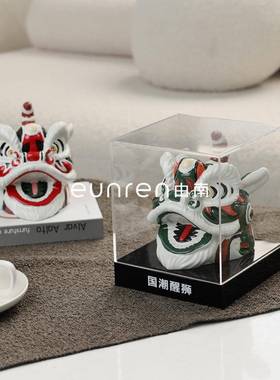 树脂舞柜狮头摆潮件新中式玄关设样板房间客厅OAX国茶几电视软装