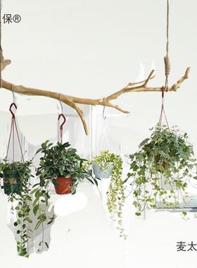 服装店干树约枝吊架挂麦衣架展顶示麦太保架吊悬挂架晾衣杆原木简