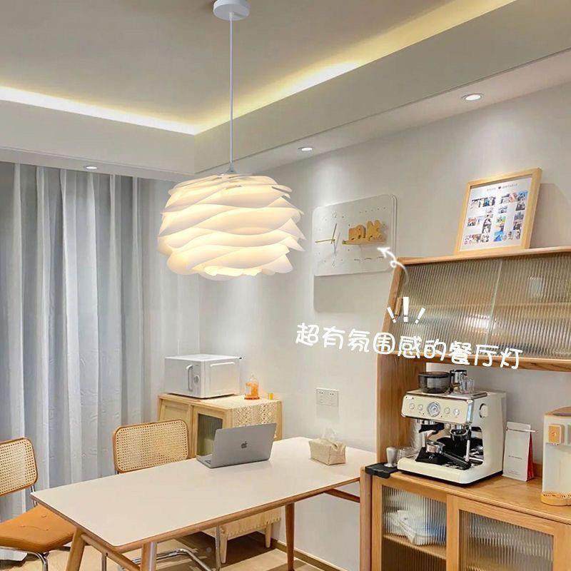 315现代简约网白色红双头创意季个性艺术单月吧台商用餐厅小吊灯C - 图1