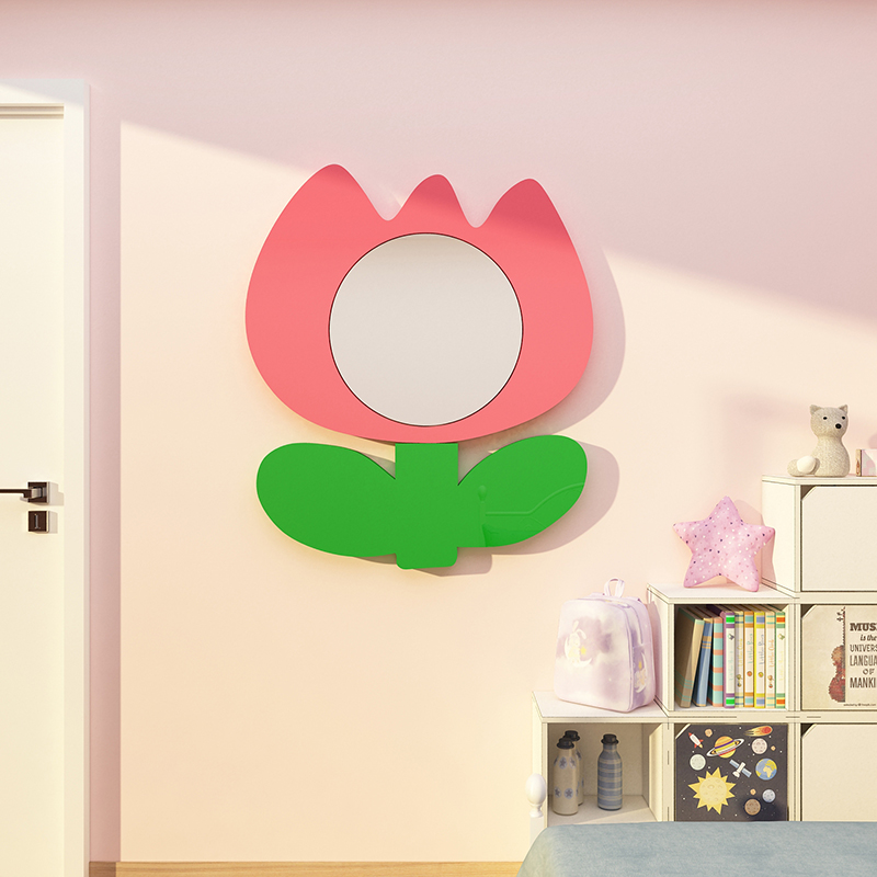 网红儿童房间布置墙面装饰品公主女孩卧室门床头背景镜子遮丑贴纸 - 图0