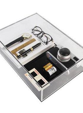 样板间书房装饰品书桌摆件飘窗托盘相机模型现代简约软装桌面道具