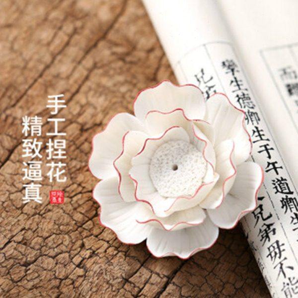 创意荷叶陶瓷茶室檀香炉接香灰香薰炉莲花香插家用香盘线香炉,淘宝优惠券,粉丝福利购,淘宝优惠卷