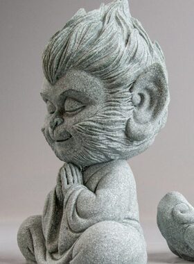 青砂石灵猴悟空创意国潮居家办公装饰大圣美猴王桌面摆件朋友送礼