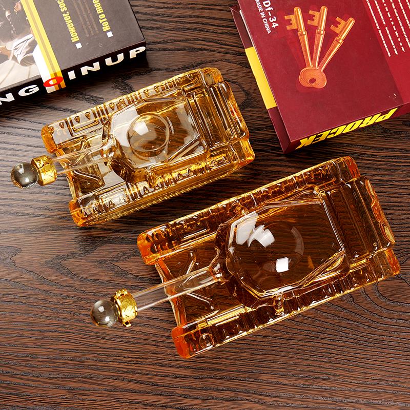 Household heavy wine bottle high-end sealed tank glass wine bottle creative shape transparent empty bottle decoration