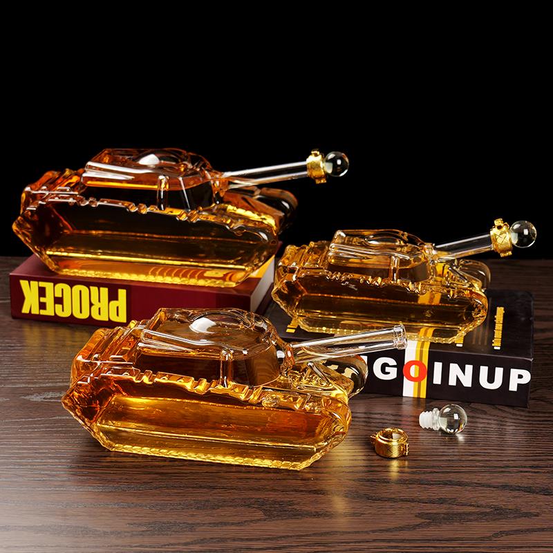 Bubble wine bottle, high-end sealed tank, glass wine bottle, creative shape, bubble wine glass bottle, transparent empty bottle, home decoration