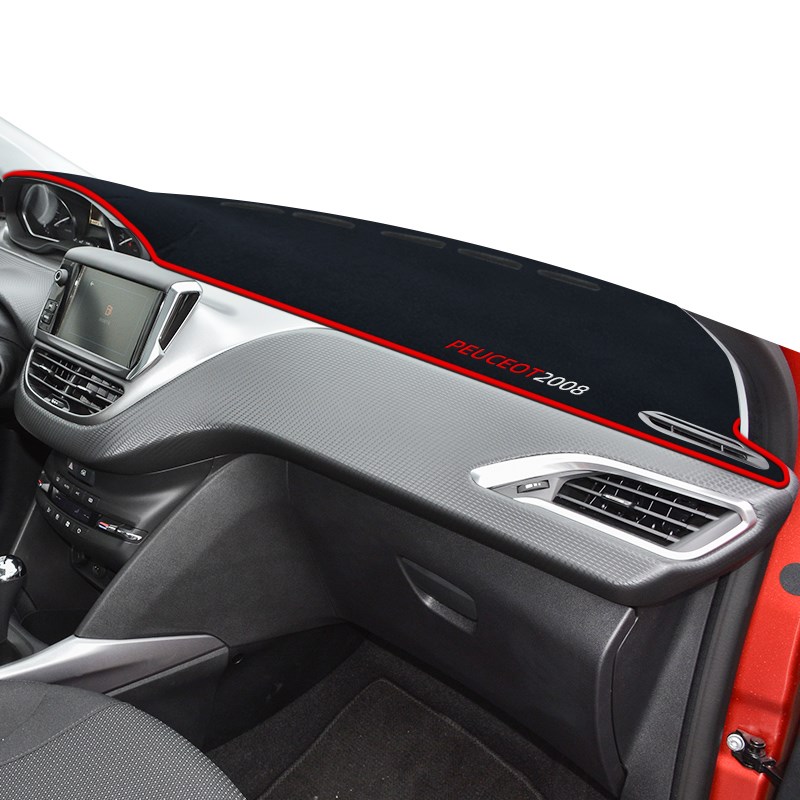 东风标致2008中控台防晒w垫仪表盘避光垫遮阳垫改装装饰内饰志前 - 图3