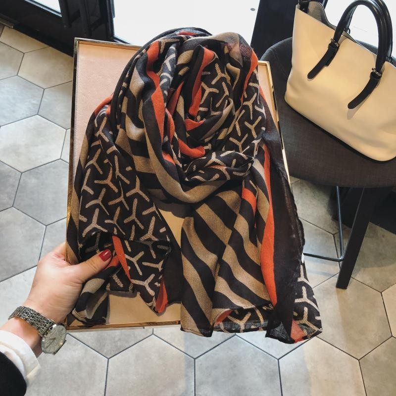 春秋季丝巾女韩版百搭薄款长纱巾保暖围脖双面披肩时尚围巾女冬季,淘宝优惠券,粉丝福利购,淘宝优惠卷