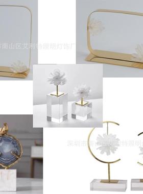轻现代电柜样板间咨询客服客晶石摆件奢创意样板房厅酒柜网红家居