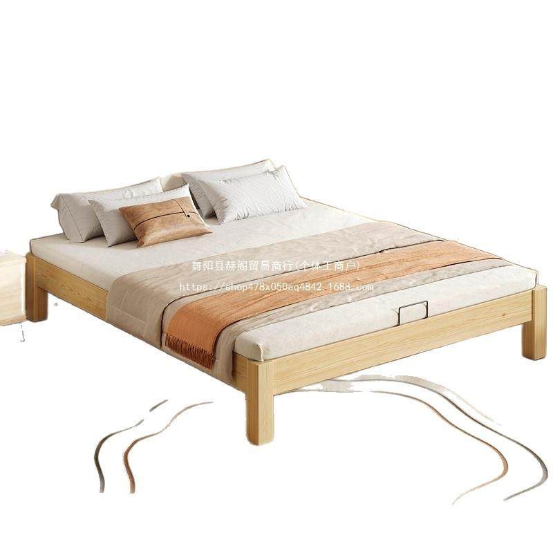 无床实木床无胶无水油UWH构漆实木床架头全榫卯结实木踏踏米满铺 - 图3