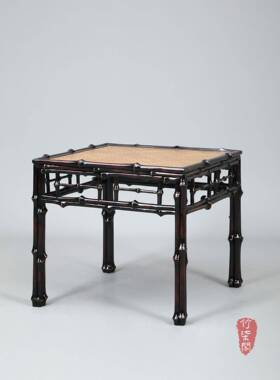 筇竹小方桌编泡茶竹新中式桌竹家茶台茶几靠背小tb-96591椅子矮桌
