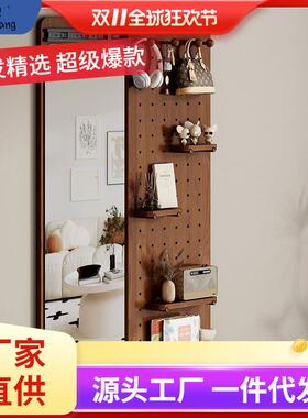 遮隐形可实木推拉全身镜隐藏IPS式穿镜壁挂贴墙衣挡关闭洞洞板试