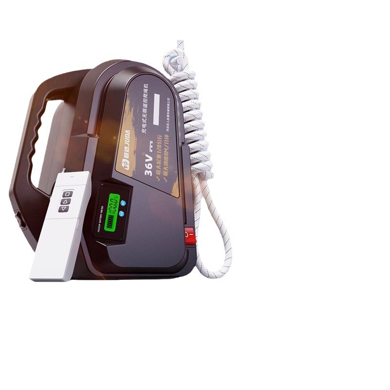 充电式爬绳机空调外机吊装上升器便携遥控升降电动葫芦锂电池吊机 - 图3