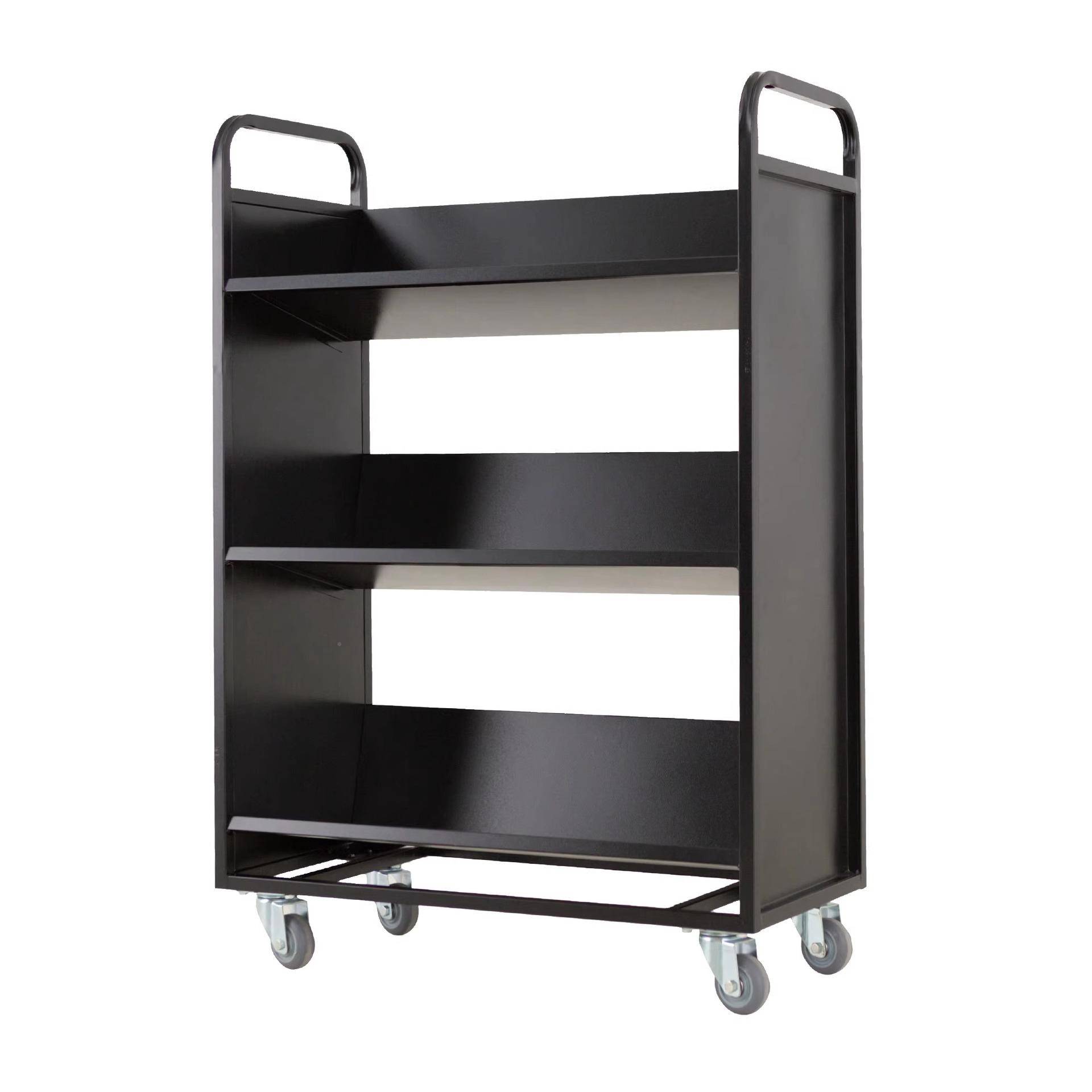 图车书馆静音书登手推车档案室专用二车层三SYX-017层移动钢制书 - 图3