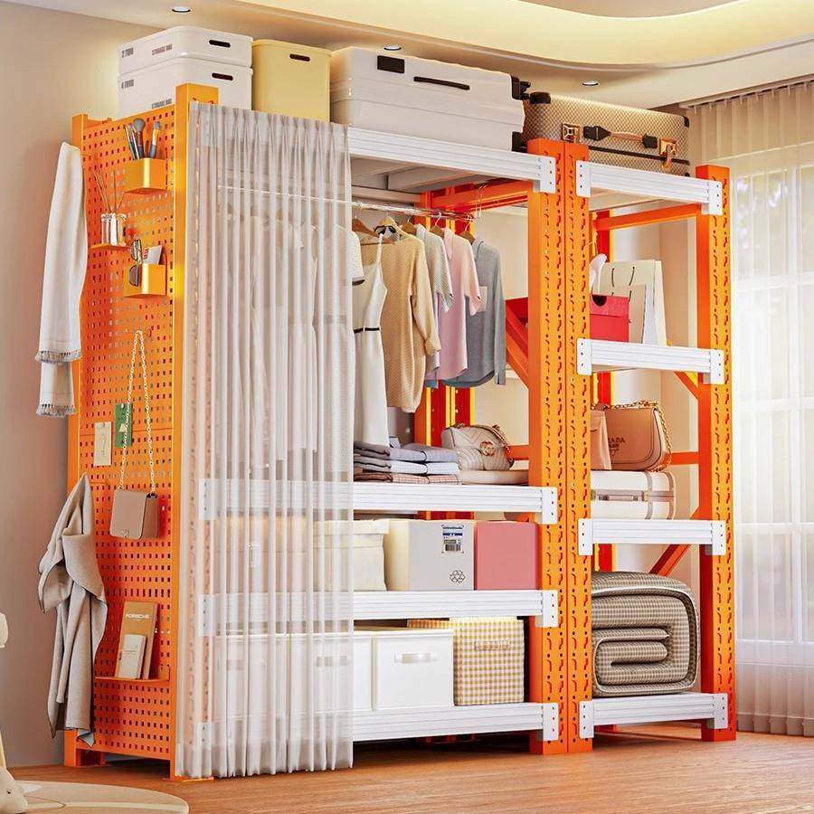 货衣柜碳钢挂衣租房家架架用开放式卧室收纳简衣橱组装多易PQQ层,淘宝优惠券,粉丝福利购,淘宝优惠卷