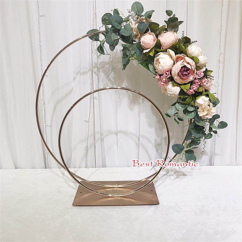 新款金色庆花器双婚小拱圈门花架XZD婚礼主桌件装饰摆婚庆道具用,淘宝优惠券,粉丝福利购,淘宝优惠卷