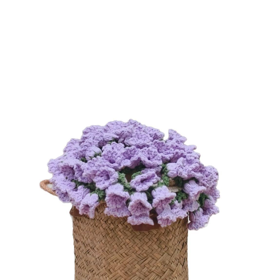 玫瑰花子成品现货工手毛线钩品织情人节母亲CHO毯节礼铃兰花束毛 - 图3