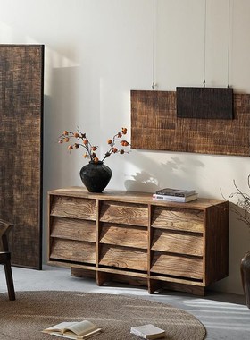 侘寂风装饰画实木雕刻现代书房茶室玄关民宿客栈办公室背景墙潮挂