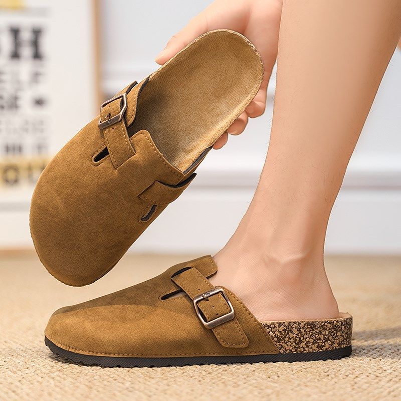 男博肯拖鞋一脚蹬包头半拖鞋外穿办公室凉拖鞋高级感男凉鞋,淘宝优惠券,粉丝福利购,淘宝优惠卷