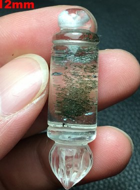 天然水晶文昌笔吊坠绿幽灵水晶毛笔挂件挂坠锁骨项坠一物一图