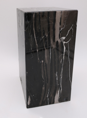 银白龙大理石摆台落地基座玄关酒店展厅样板房艺术品摆件展示底座