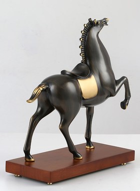 招财全铜唐e马摆件手工高档工艺品开业礼品客厅书房办公室装饰摆