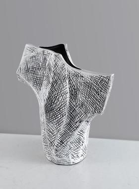 简约客现代不规则软花瓶树脂摆GD-H21件厅玄关店酒办公室轻奢装饰