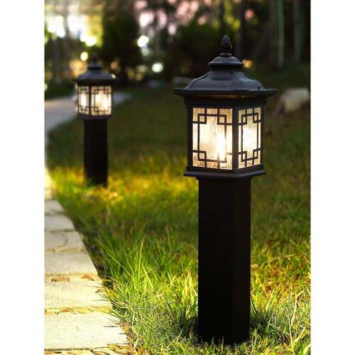 阳能草坪灯灯新中太式户外防花园路超亮水室烟雨楼系外别墅庭院园 - 图3