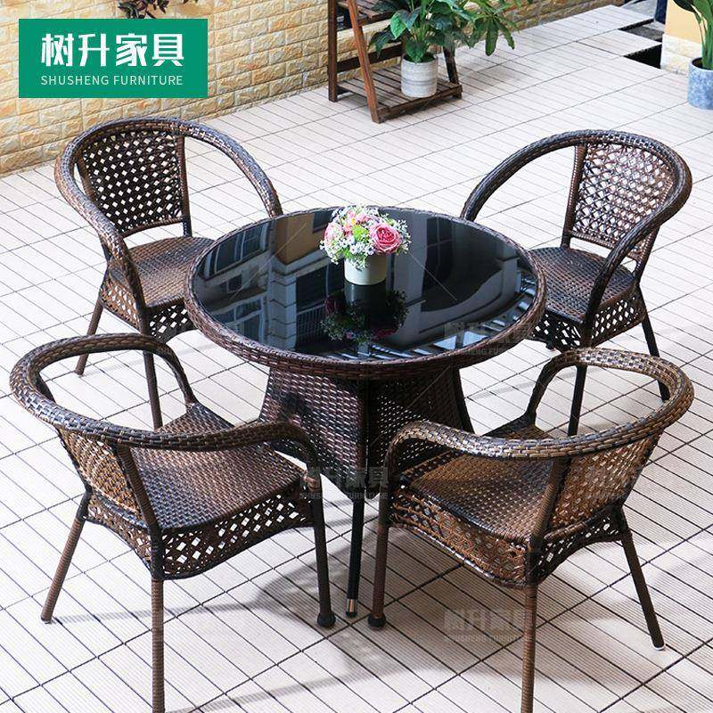 户外阳台藤编桌椅套室外庭院编椅件子家用三露天休闲藤小茶几SS-H,淘宝优惠券,粉丝福利购,淘宝优惠卷