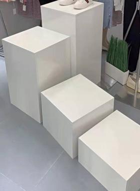 木质橱模方特底座展示台子脚踩台直播站台正形服装店PQZ窗展示