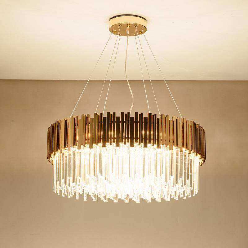 水晶灯客程厅灯吊华高档吊灯奢铁艺圆形灯具卧室餐厅灯别墅1工灯,淘宝优惠券,粉丝福利购,淘宝优惠卷