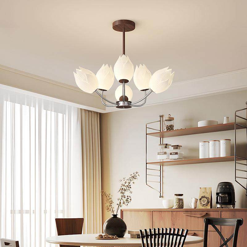 古风创意花吊灯客厅主灯法式复古室房间餐卧厅胡桃色84558护朵眼,淘宝优惠券,粉丝福利购,淘宝优惠卷