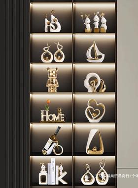 代轻奢酒柜装饰现品摆视件客厅套装高档家餐边电居柜装饰高酒柜摆