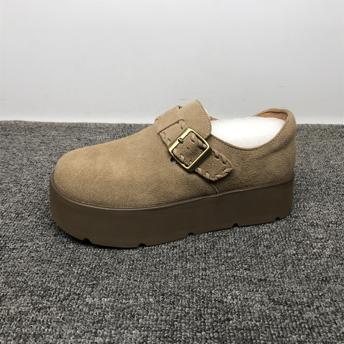 品牌撤柜真皮复古厚底博肯鞋女2025新款磨砂牛皮厚底轻便乐福鞋潮,淘宝优惠券,粉丝福利购,淘宝优惠卷