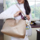 ECODAY original design champagne woven tote bag