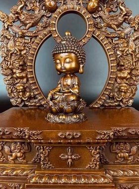 铁拳匠造青铜精工八大守护神 阿弥陀佛 生肖狗 属相猪本命佛 摆件