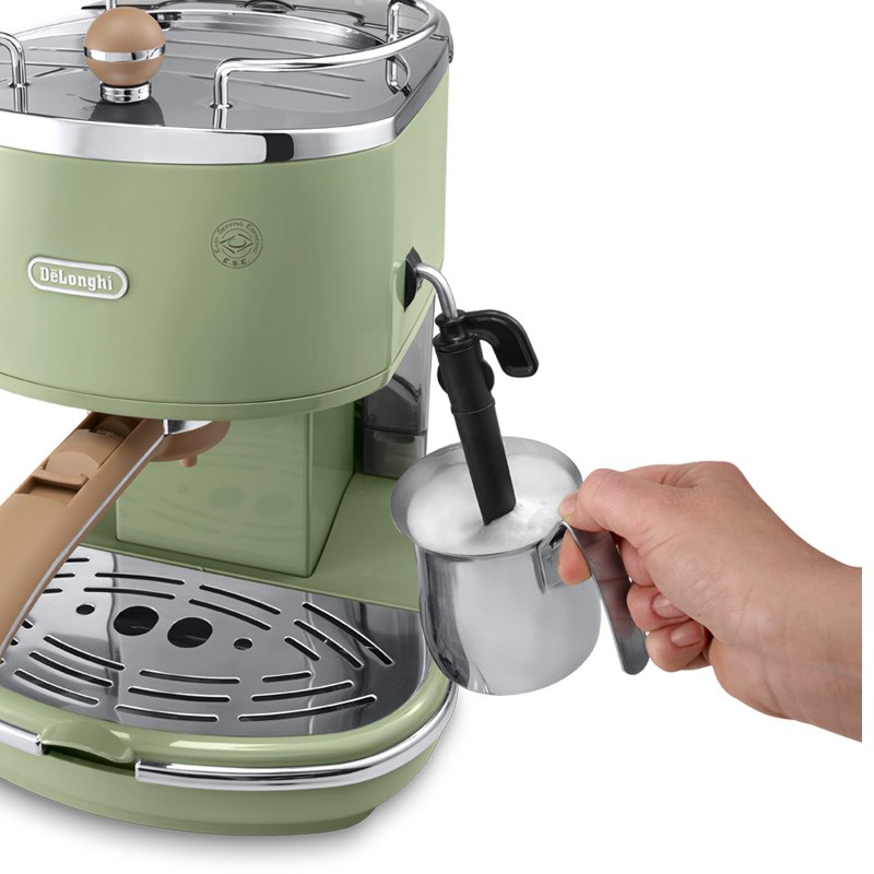 Delonghi/德龙复古系列 ECO3C10半自动咖啡机意式泵压家用奶泡一 - 图1