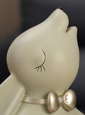 北欧风小兔茶几摆零食果盘客饰厅家居树脂装品BYX8521玄关钥匙收