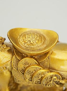 马元宝马摆件客厅玄关装饰新品上开业乔迁送礼KAH中式工铜元宝黄