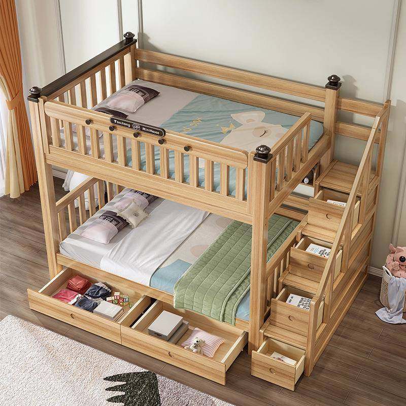 全实木高低床家用同宽双层床多功能上下铺小户型两层床宿舍高低床,淘宝优惠券,粉丝福利购,淘宝优惠卷