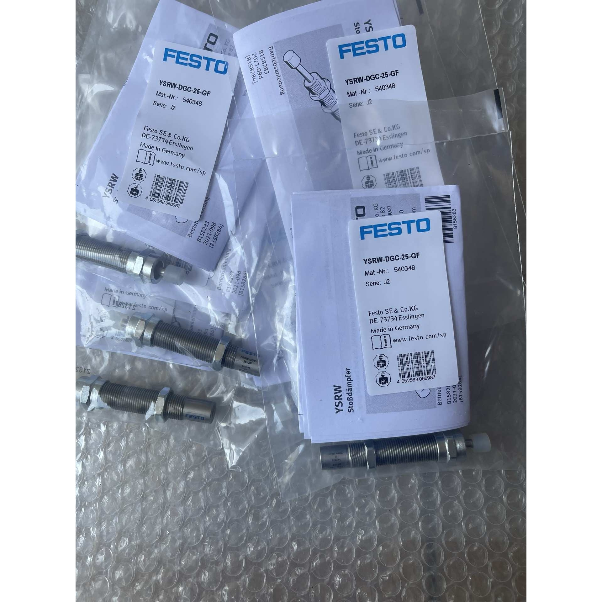 FESTO费斯托缓冲器YSRW-DGC-12-18-25-32-40-50-GF-KF 现货秒发 - 图0