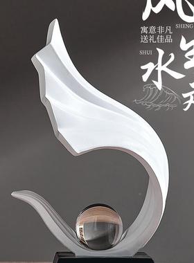 轻奢酒柜摆公件感电视柜艺F97HTM85术居装饰品办室风生水起客厅家