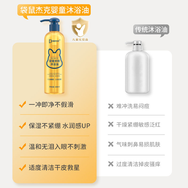 袋鼠杰克沐浴露儿童沐浴油女童专用沐浴乳宝宝婴儿秋冬季亲肤滋润,淘宝优惠券,粉丝福利购,淘宝优惠卷