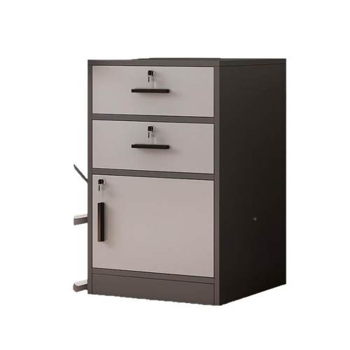 文件办室公桌下收纳柜带柜锁储物柜木质抽屉柜bg003112矮简柜易边 - 图3