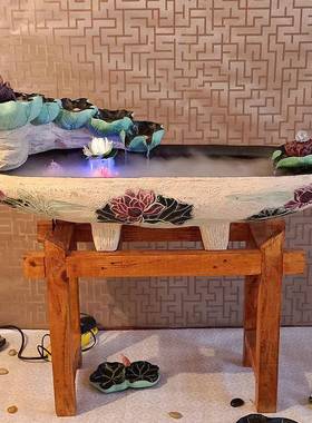 大型业假山流风水喷泉摆件客厅水轮AL100356水鱼缸创意加湿器开招