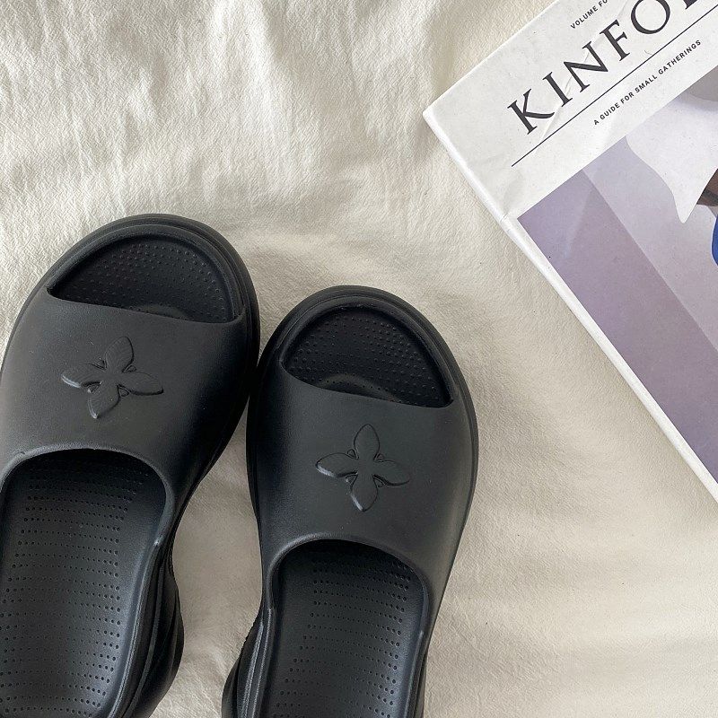 喜叔十字花厚底高跟拖鞋女秋外穿网红增高坡跟沙滩鞋一字高跟凉拖,淘宝优惠券,粉丝福利购,淘宝优惠卷