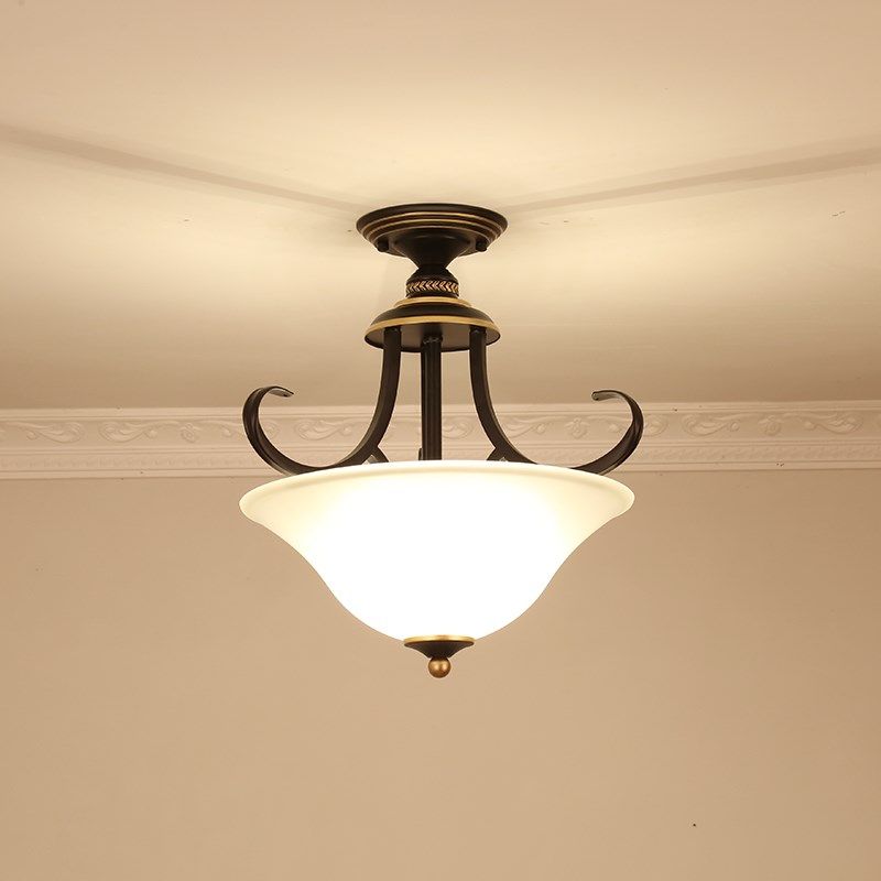 美式复古过道吊灯单头餐厅卧室阳台玄关走廊灯欧式半吸顶工程灯具,淘宝优惠券,粉丝福利购,淘宝优惠卷