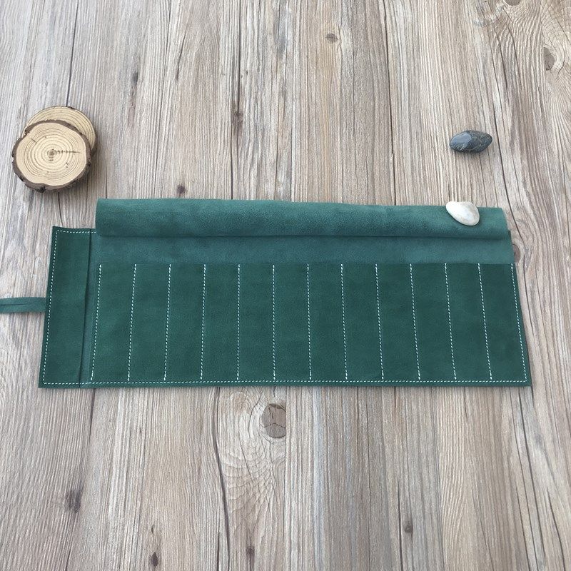 12支大容量真皮笔袋简约牛皮笔帘手工复古钢笔文具收纳保护套女生,淘宝优惠券,粉丝福利购,淘宝优惠卷