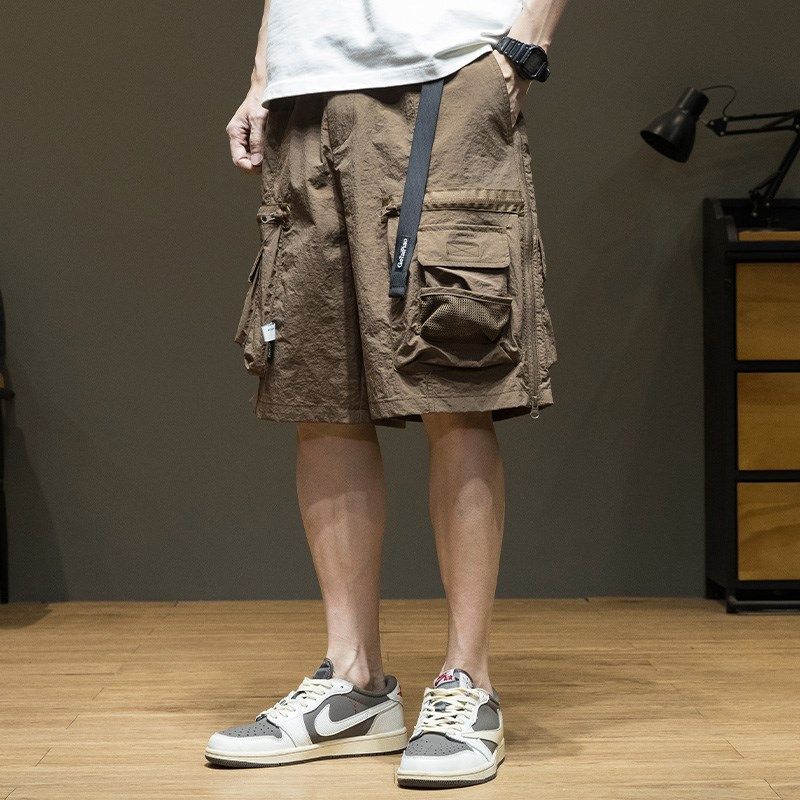 防水速干 冰氧凉感 山系多口袋工装轻薄短裤男2024夏季大码五分裤,淘宝优惠券,粉丝福利购,淘宝优惠卷